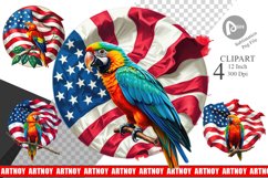 Parrot 4th of July Clipart Product Image 1