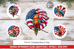 Wind Spinner Parrot 4th of July Product Image 1