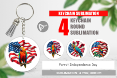 Keychain Parrot 4th of July Product Image 1