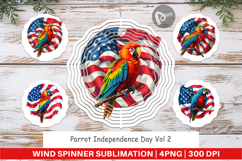 Wind Spinner Parrot 4th of July Product Image 1