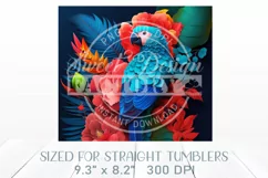 3D tumbler wrap, 3D bird tumbler design Product Image 2