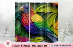 Parrot Tumbler Wrap, 20 oz tumbler wrap, Parrot png, Parrot Tumbler Wrap