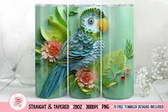 Parrot Tumbler Wrap, 20 oz tumbler wrap, Parrot png, Parrot Tumbler Wrap