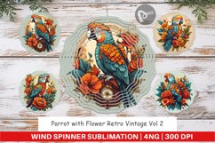 Wind Spinner Parrot and Flower Product Image 1