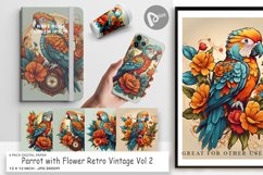 Digital Paper Parrot and Flower Product Image 1