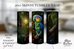 Baby Parrot Tumbler Wrap - 20 oz Animal Tumbler Wrap Product Image 1