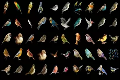 400 PARROTS, SPARROW TRANSPARENT PNG FILE, PHOTOSHOP OVERLAY Product Image 5