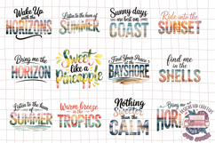 Summer Beach Sea Quote Watercolor Sublimation Bundle 105 PNG Product Image 2