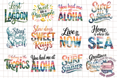 Summer Beach Sea Quote Watercolor Sublimation Bundle 53 PNG Product Image 5