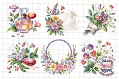 Sweet pea and wildflower Watercolor Sublimation Bundle 30 Product Image 6