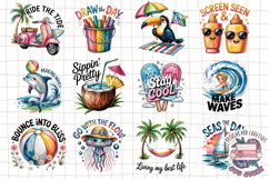 Summer Watercolor Sublimation Bundle 76 PNG Product Image 7