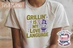 Summer BBQ Pinup Girl T-shirt Design SVG Fuuny Quote Product Image 6