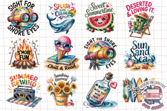 Summer Watercolor Sublimation Bundle 76 PNG Product Image 6