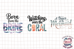Summer Mermaid Quote Watercolor Sublimation Bundle 28 PNG Product Image 4