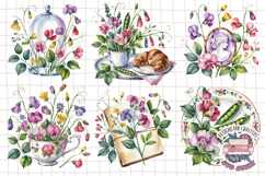 Sweet pea and wildflower Watercolor Sublimation Bundle 30 Product Image 4