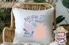 Floral Quote Abstract Boho Aesthetic SVG Motivational Product Image 5