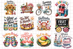 Summer Watercolor Sublimation Bundle 76 PNG Product Image 5