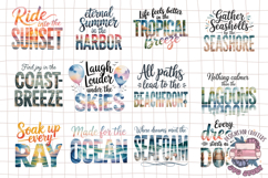 Summer Beach Sea Quote Watercolor Sublimation Bundle 105 PNG Product Image 6