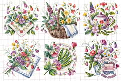 Sweet pea and wildflower Watercolor Sublimation Bundle 30 Product Image 3