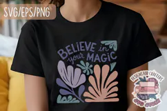 Floral Quote Abstract Boho Aesthetic SVG Motivational Product Image 4