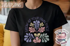 Floral Quote Abstract Boho Aesthetic SVG Motivational Product Image 3
