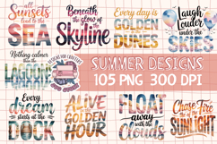 Summer Beach Sea Quote Watercolor Sublimation Bundle 105 PNG Product Image 1
