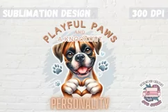 Dogs Sublimation design Funny Quote Boxer Doggy PNG Product Image 1