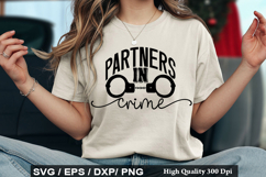Partners in crime - Best Friend SVG Design Product Image 1
