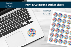 Party Favor Heart Print and Cut sticker
