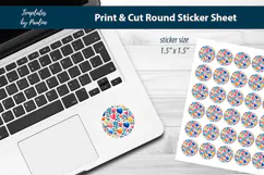 Party Favor Heart Print and Cut sticker