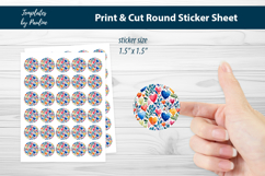 Party Favor Heart Print and Cut sticker