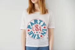 Peace Love Freedom 4th of July SVG, Holiday T-shirt Design Product Image 3