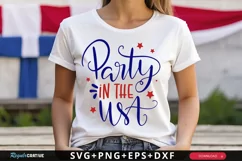 Party In The Usa SVG, 4th Of July SVG Design Product Image 1