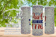 Party Like Its 1776 - July 4th 20oz Glitter Tumbler Design Product Image 1