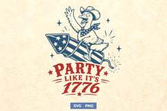 Party Like Its 1776 SVG, Funny 4th of July Goose PNG Design Product Image 1