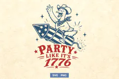 Party Like Its 1776 SVG, Funny 4th of July Goose PNG Design Product Image 1