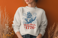 Party Like Its 1776 SVG - Patriotic Raccoon on Rocket PNG Product Image 2