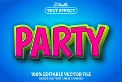 Party text editable text effect style Product Image 1