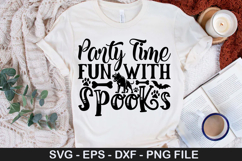 Party Time Fun with Spooks SVG - Halloween Dog Design Product Image 1