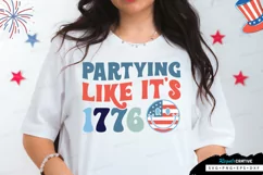Partying Like It's 1776 SVG, 4th Of July SVG Design Product Image 1