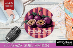 Passion Fruit Vintage Fruit Car Coaster Summer Coaster PNG Product Image 1