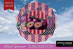 Passion Fruit Vintage Fruit Wind Spinner Sublimation PNG Product Image 1