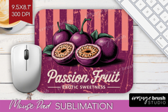 Passion Fruit Vintage Fruit Mouse Pad Sublimation Summer PNG Product Image 1