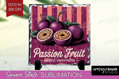 Passion Fruit Vintage Fruit Slate PNG Summer Square Slate Product Image 1