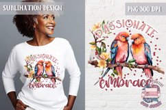 St.Valentine Sublimation couple lovebird Passionate embrace Product Image 1