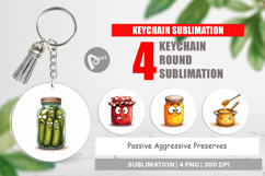 Aggressive Preserves Keychain Product Image 1