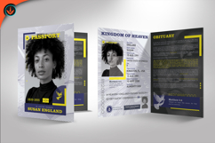 Modern Passport Funeral Program Photoshop Template Product Image 5