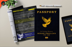 Passport Funeral Program Modern Style Photoshop Template Product Image 6