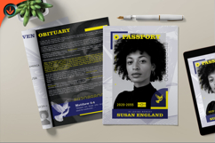 Modern Passport Funeral Program Photoshop Template Product Image 6
