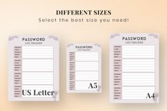 Password Tracker Printable | A4 Password | A5 Password | US Product Image 2